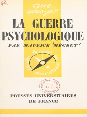 cover image of La guerre psychologique
